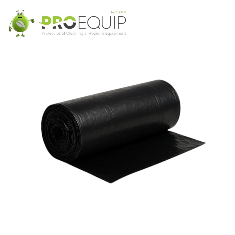 BD afvalzak 110L - 70x110cm - 50µ - Zwart - Geregenereerd - 25 zakken (Prijs/rol)